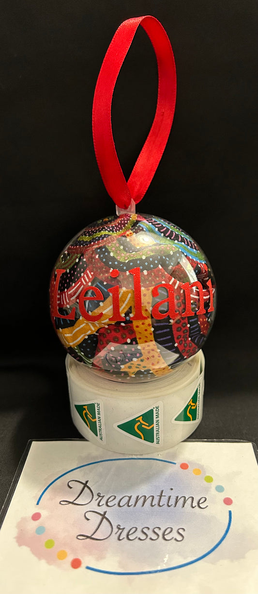 Personalised Christmas Bauble fabric code #49