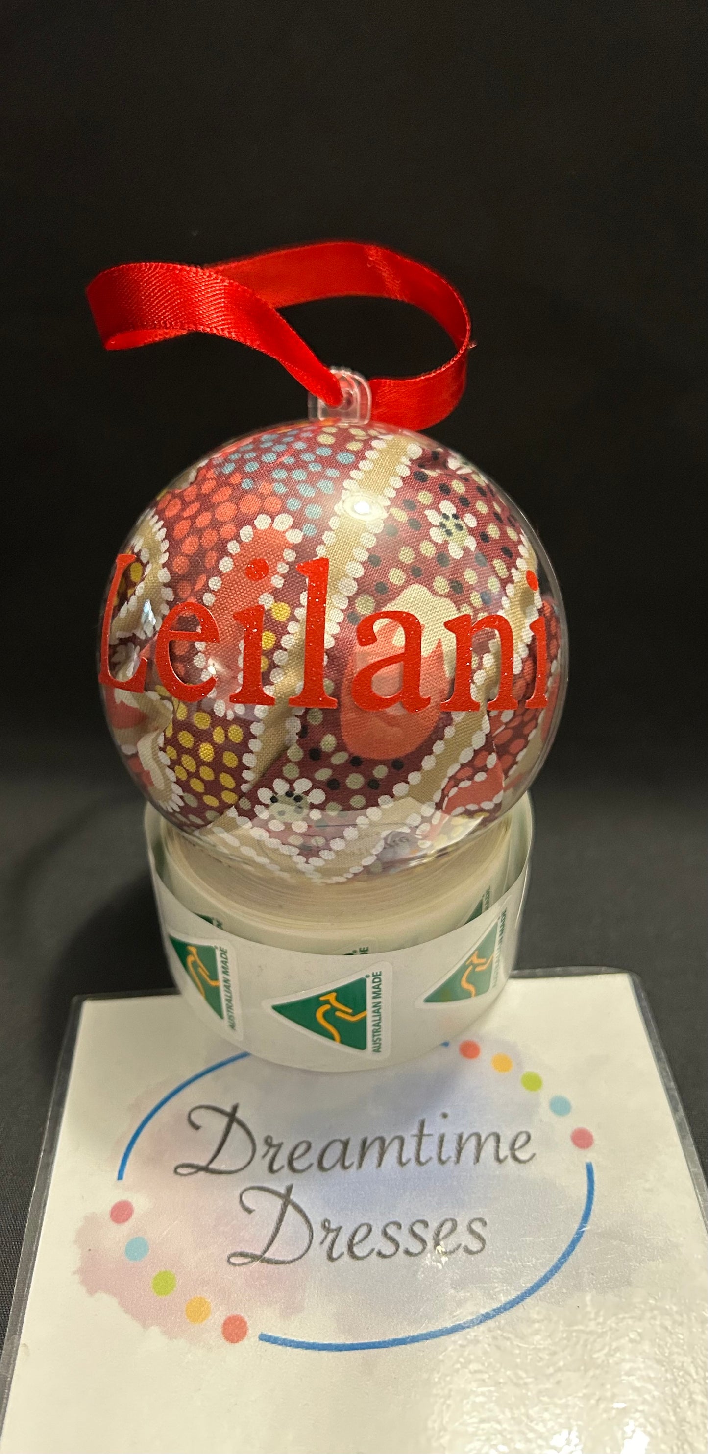 Personalised Christmas Bauble fabric code #12