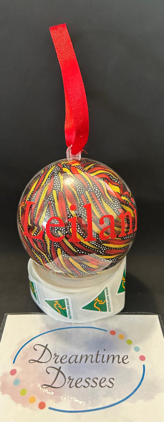 Personalised Christmas Bauble fabric code #44