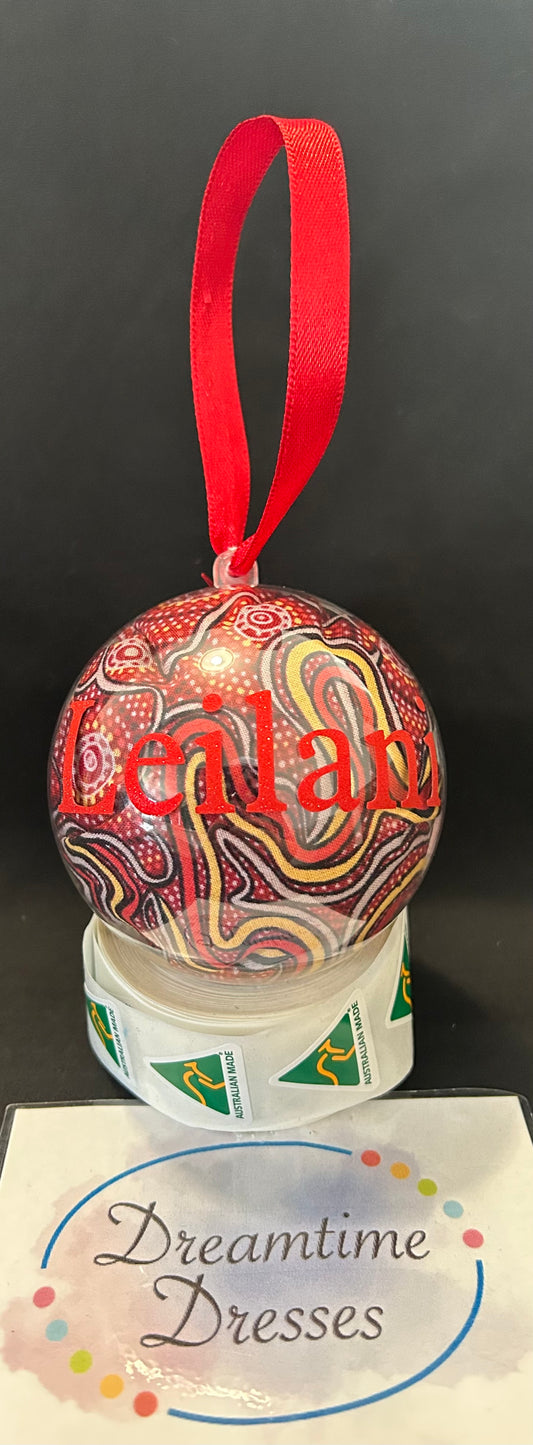 Personalised Christmas Bauble fabric code #54