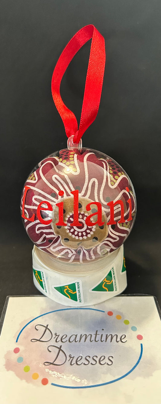 Personalised Christmas Bauble fabric code #17