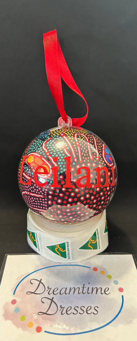 Personalised Christmas Bauble fabric code #67