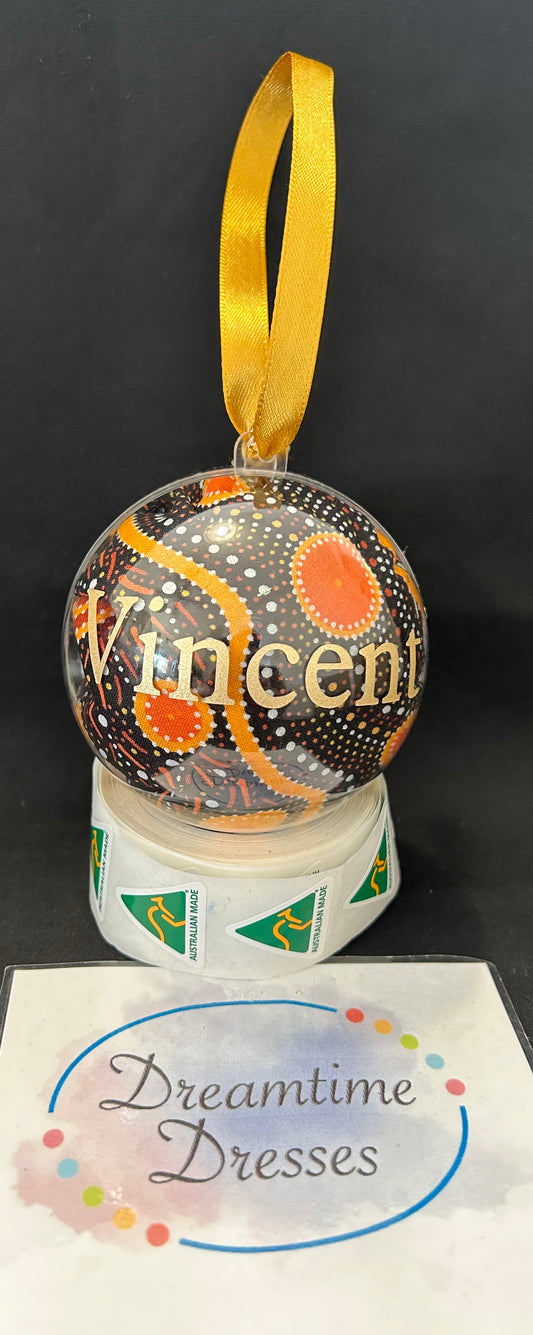 Personalised Christmas Bauble fabric code #40