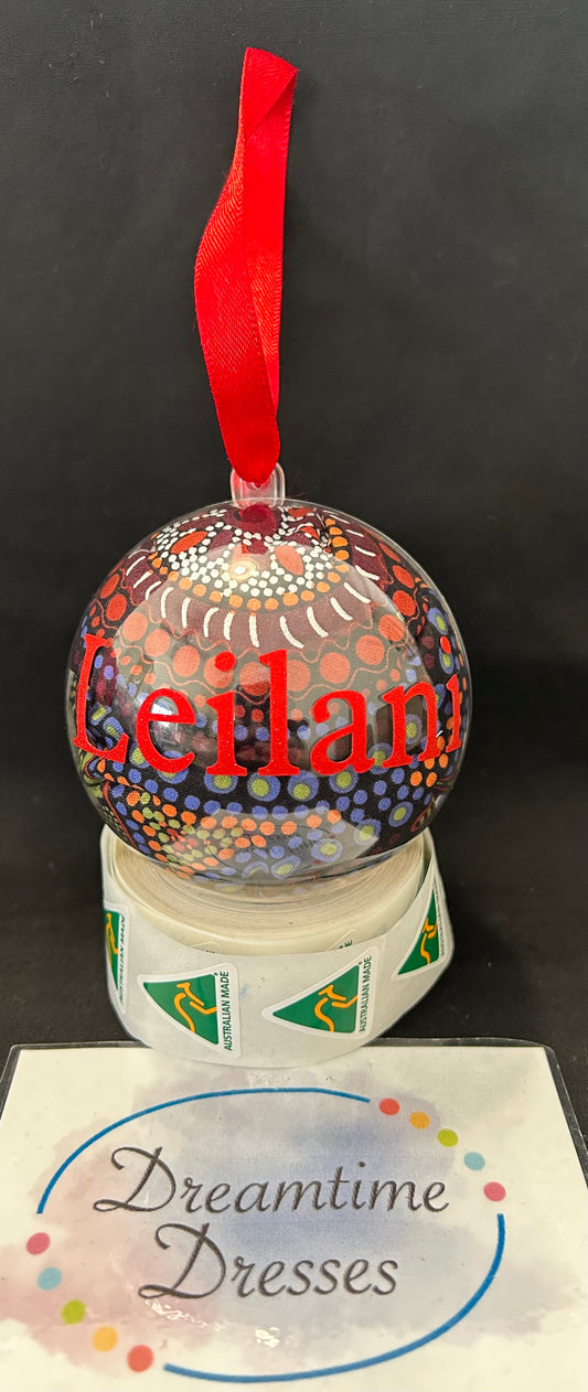 Personalised Christmas Bauble fabric code #29