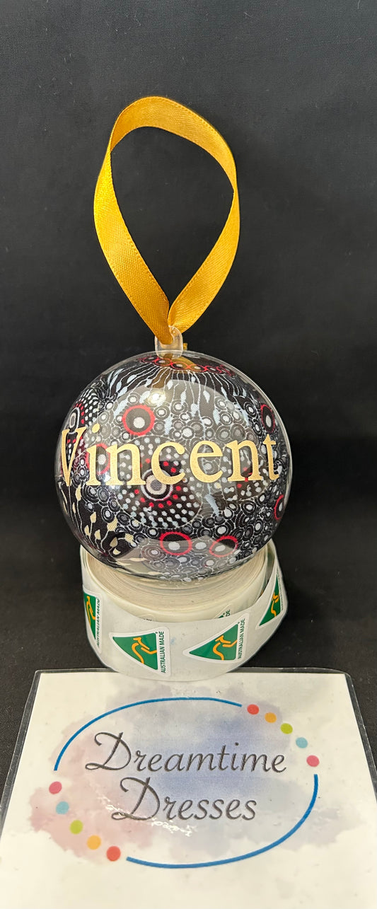 Personalised Christmas Bauble fabric code #61