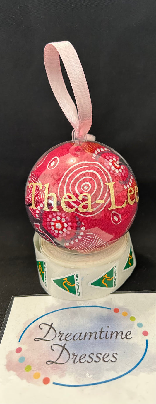 Personalised Christmas Bauble fabric code #23