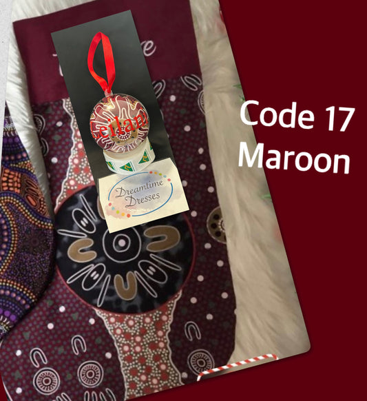 Christmas Stocking/bauble combo fabric code #17