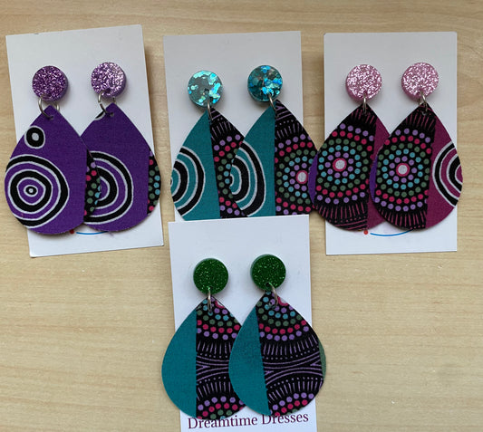 Earrings Deadly Dangles ( colour tops) fabric code #21