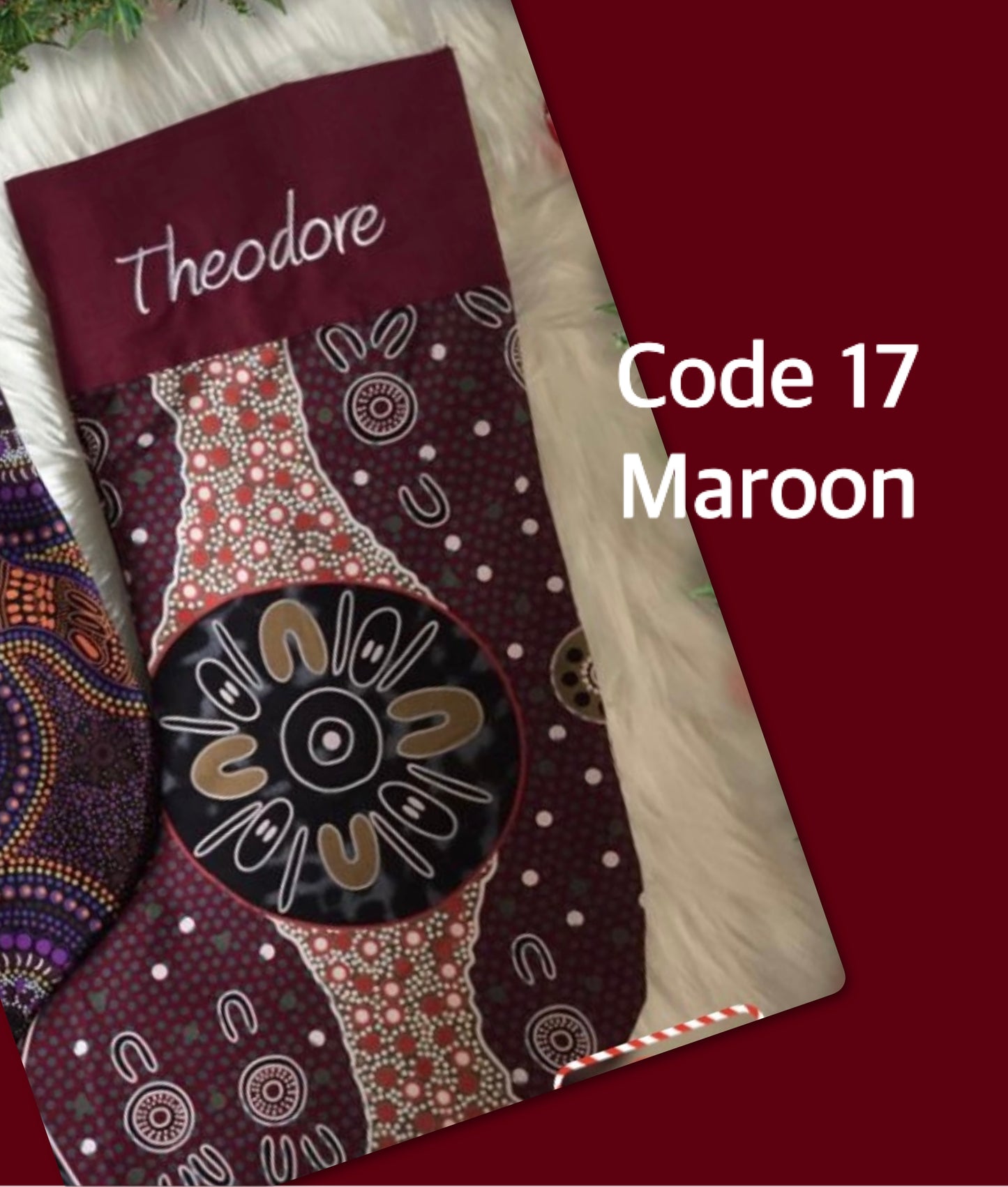 Christmas Stockings. Fabric code #17