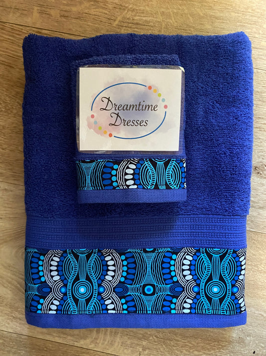 Gift PACK 1 Blue towel Fabric code #56