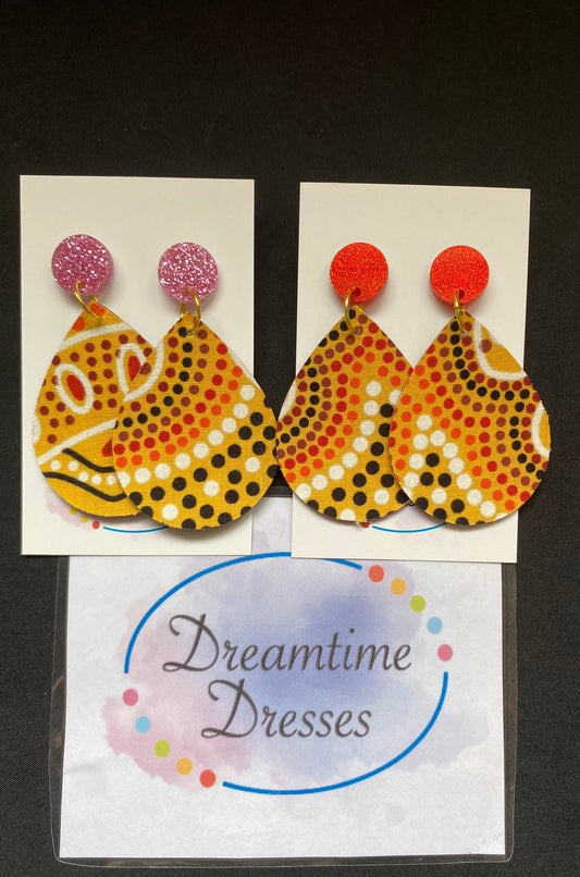 Earrings Deadly Dangles ( colour tops) fabric code #16