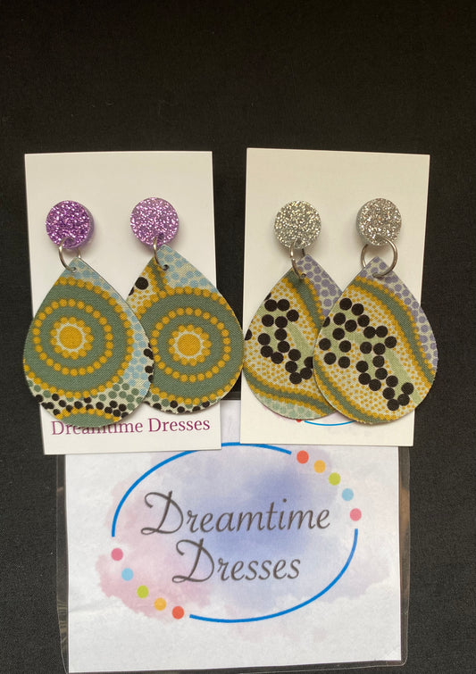 Earrings Deadly Dangles ( colour tops) fabric code #11