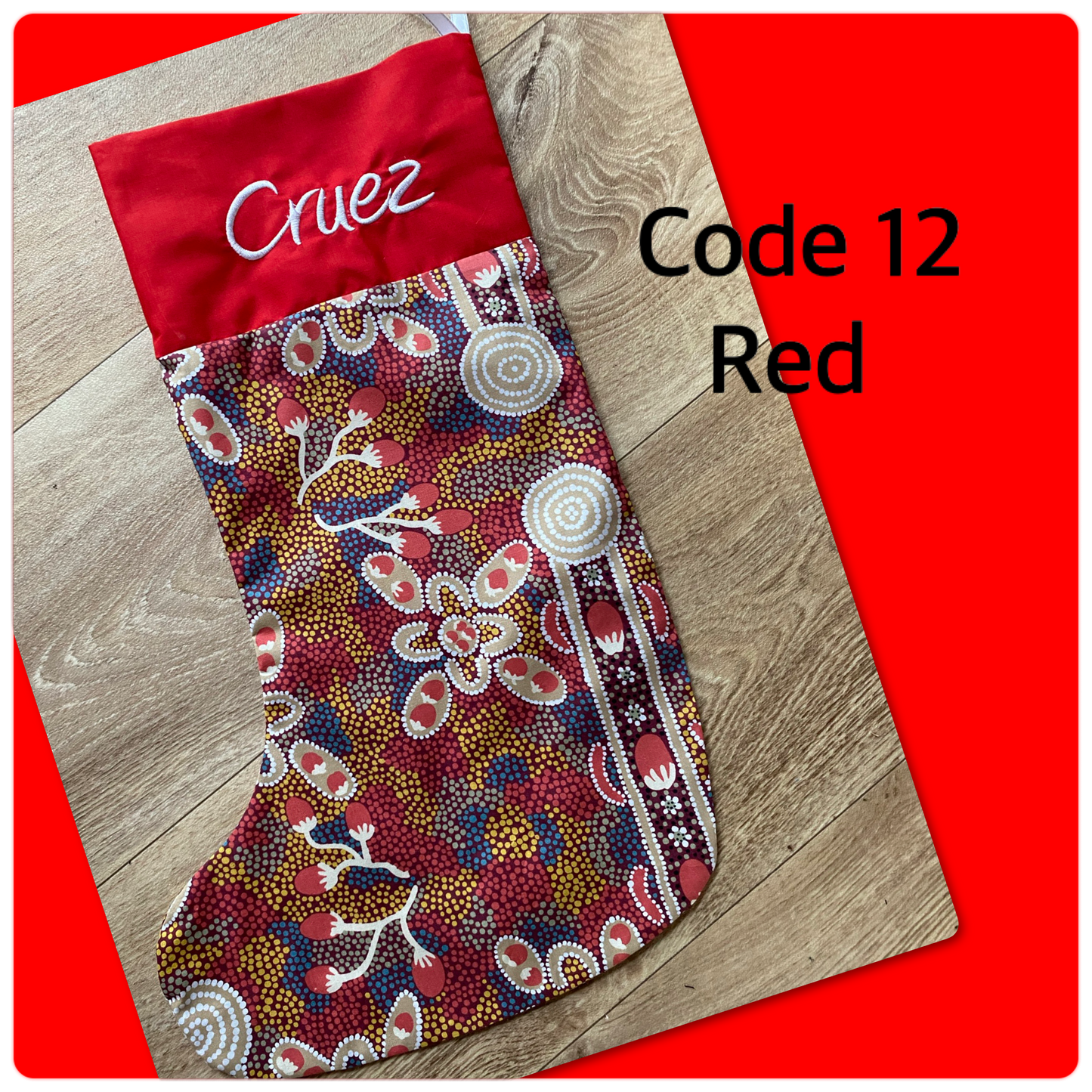 Christmas Stockings. Fabric code #12