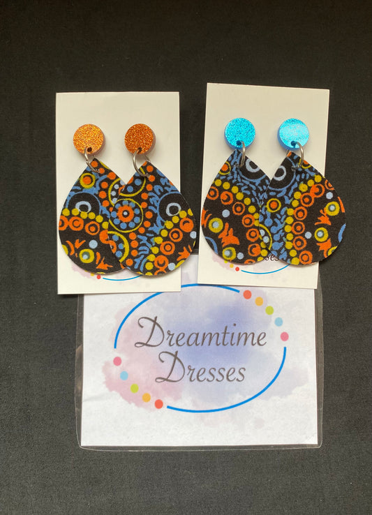 Earrings Deadly Dangles ( colour tops) fabric code #13