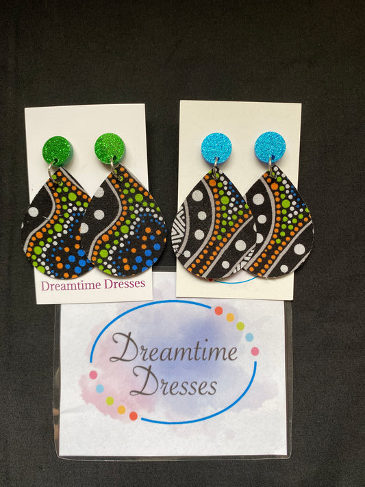 Earrings Deadly Dangles ( colour tops) fabric code #31