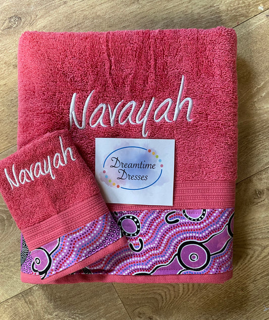 Gift  pack 1 fabric code #64 pink towel