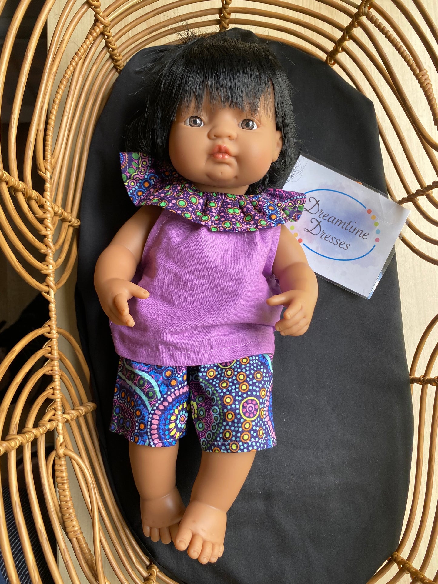 Pre Dressed Dolls Fabric code #05 shirt/short girl