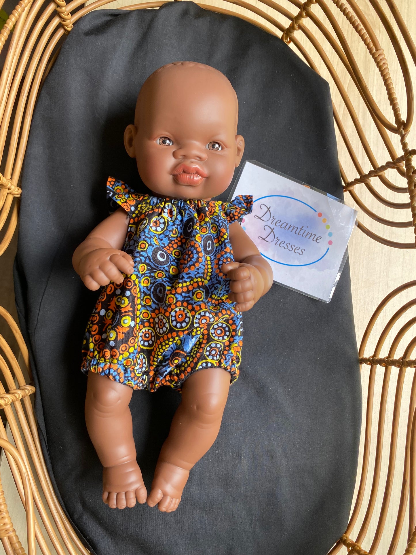 Pre Dressed Dolls Fabric code #13 romper girl