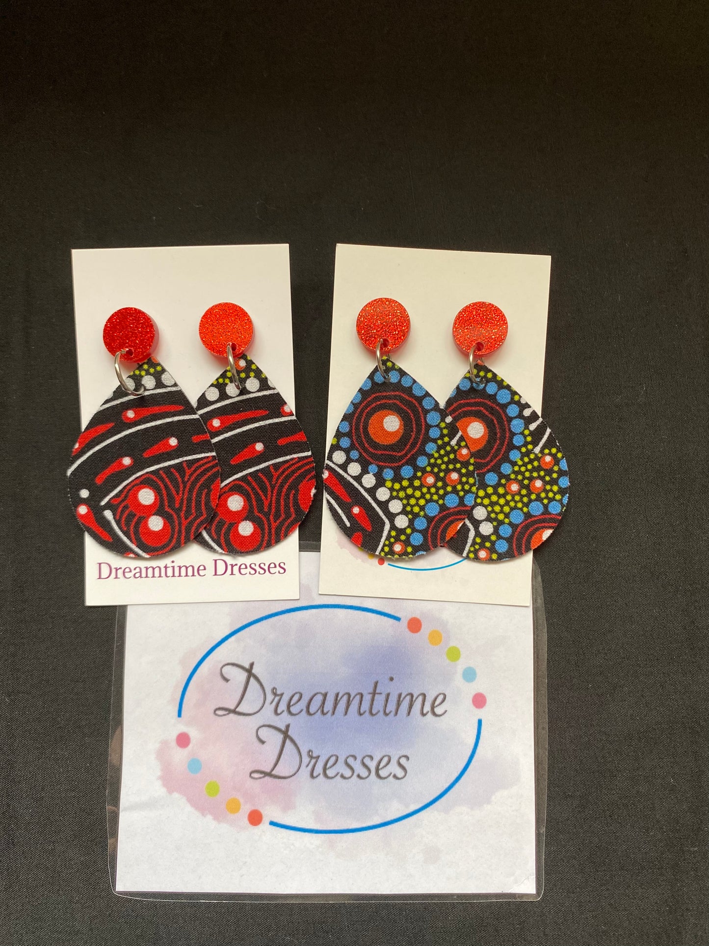 Earrings Deadly Dangles ( colour tops) fabric code #03
