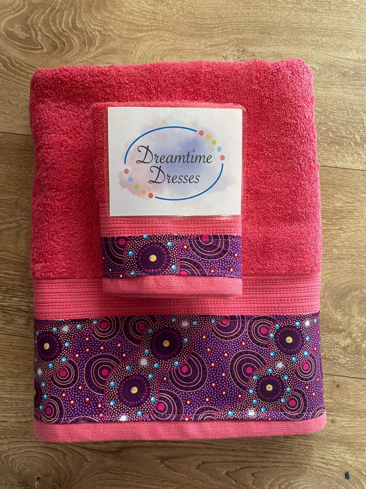 Gift  pack 1 fabric code #38 pink towel