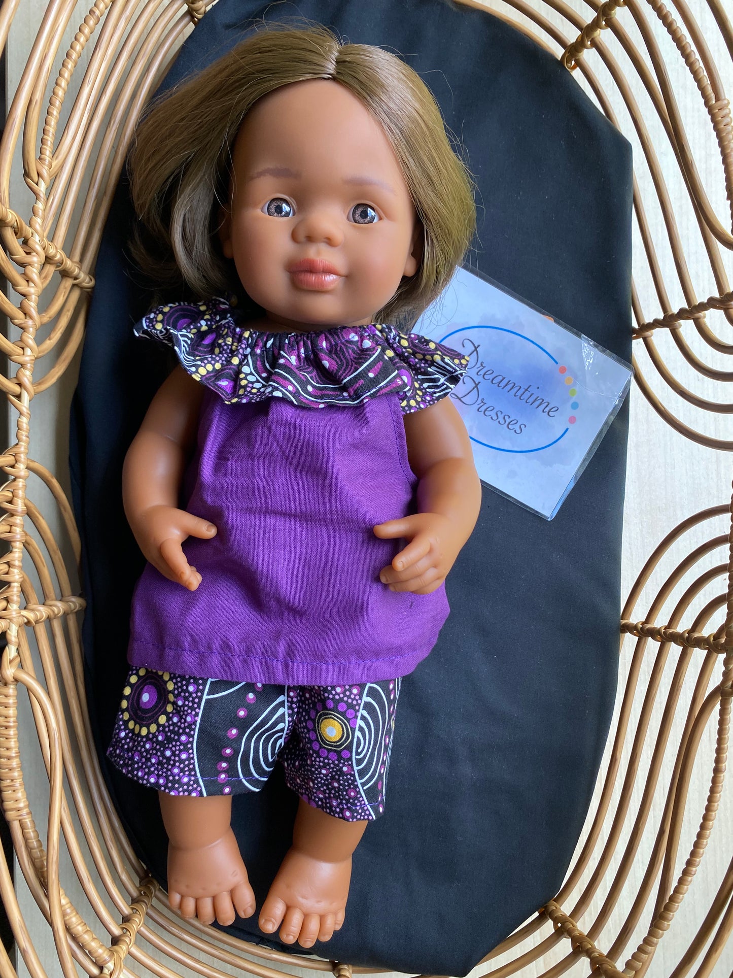 Pre Dressed Dolls Fabric code #01 shirt/short girl